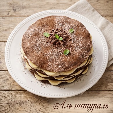Блинный пирог с бананами